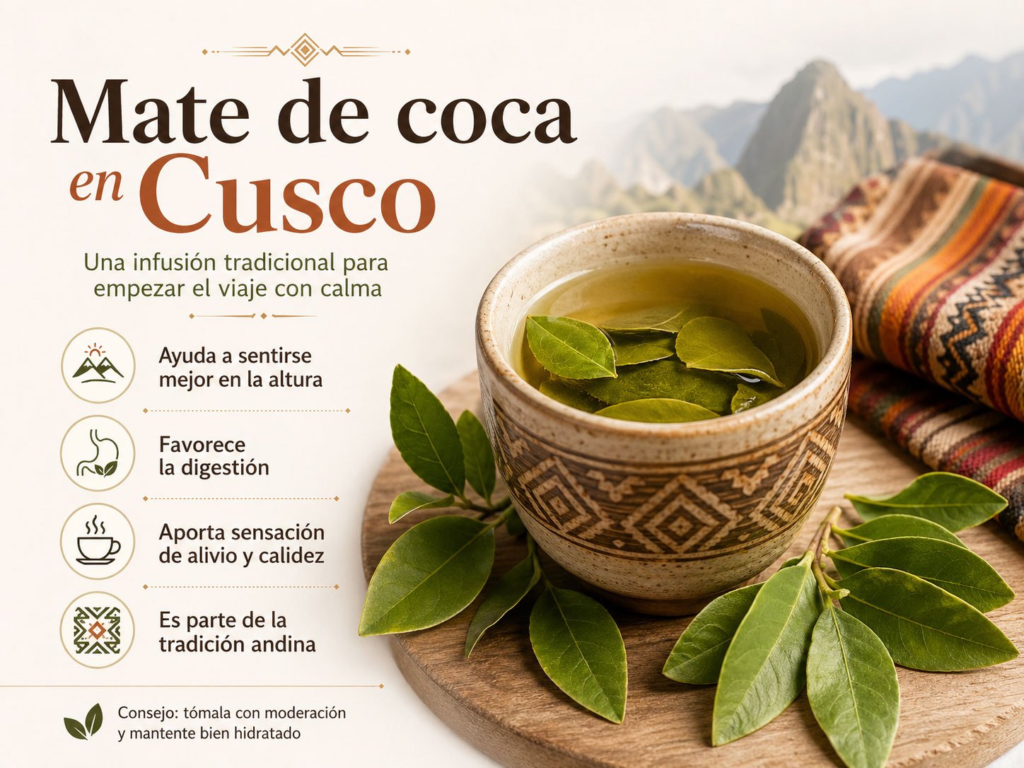 que hacer en cusco   Toma mate de coca o una infusión andina