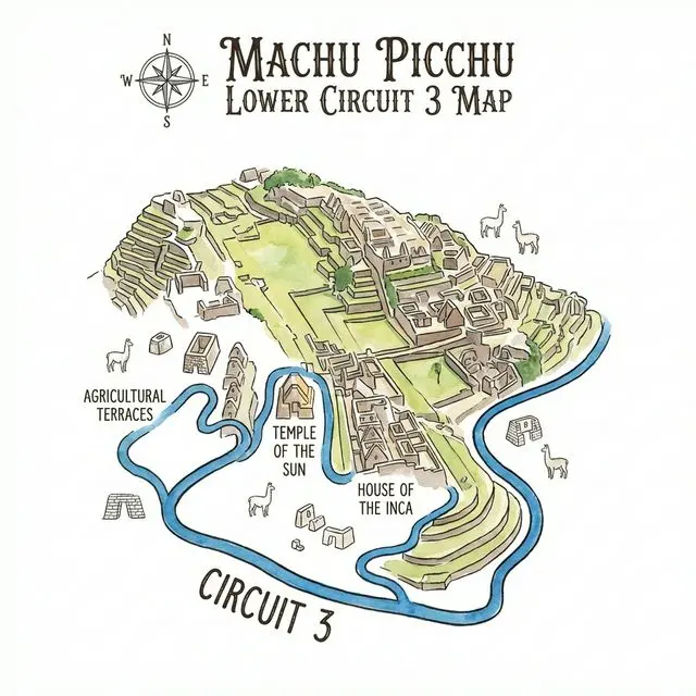 Mapa detallado del recorrido oficial de la Ruta de la Realeza